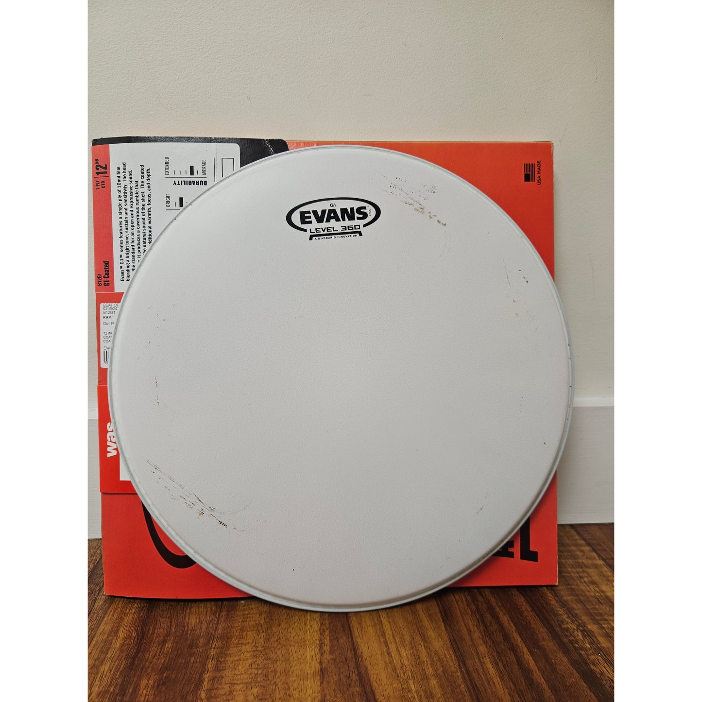 Evans Drum Head - 12" G1 Coated Tom Tom Batter