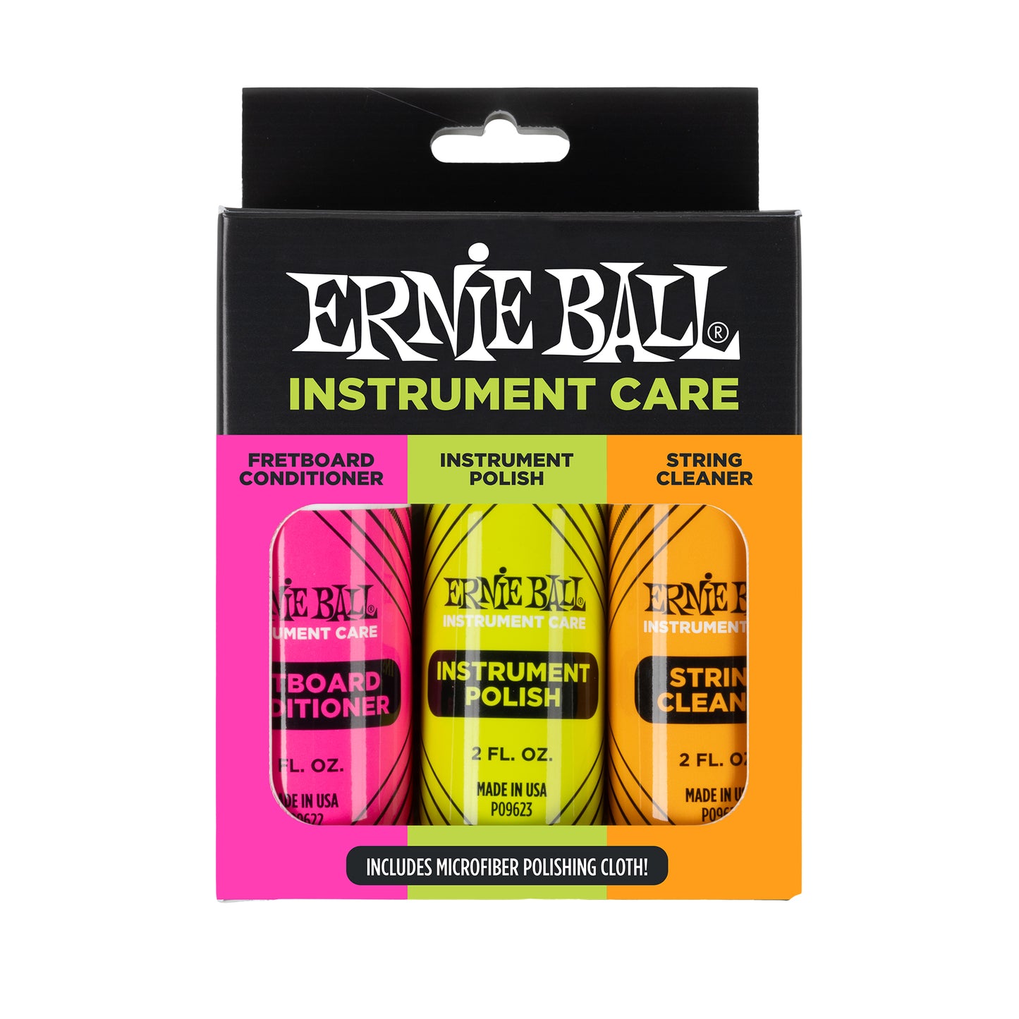Ernie Ball INSTRUMENT CARE WITH CLOTH 2OZ - 3PK