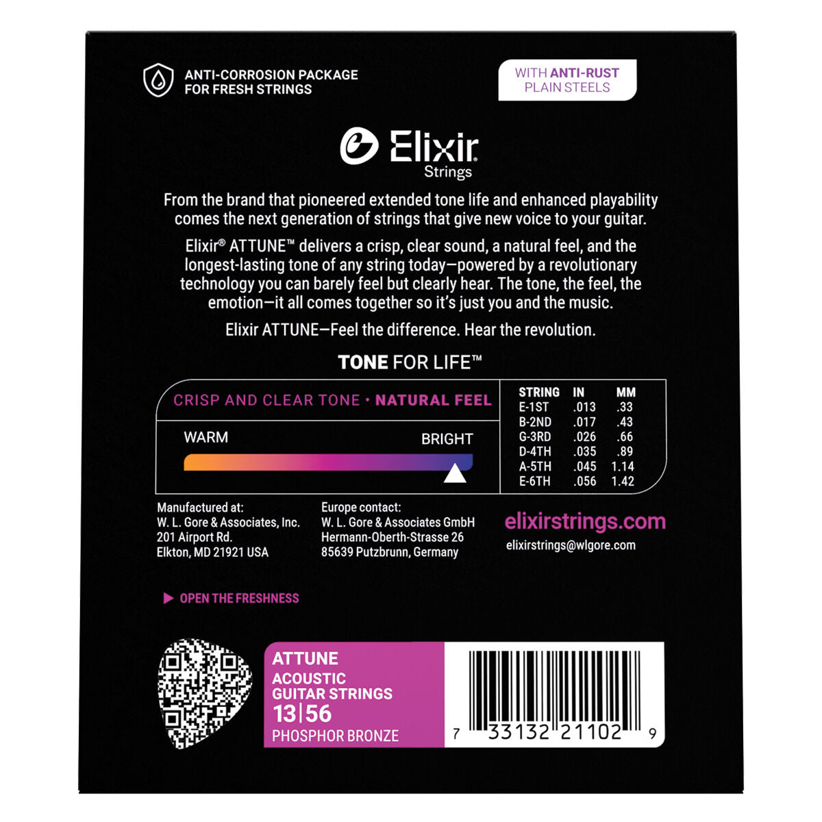 Elixir Attune Phosphor Bronze Medium 13-56