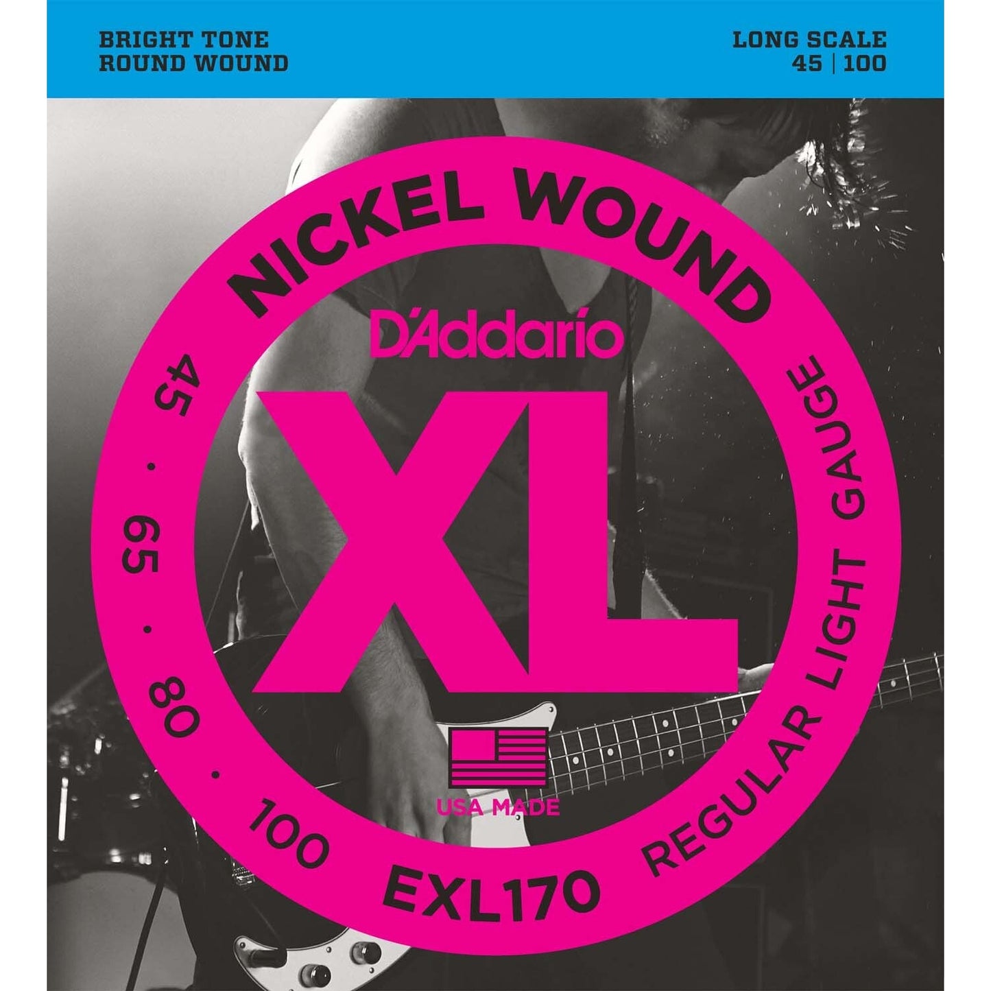D'Addario - EXL170 Nickel Wound Bass Strings 45 - 100