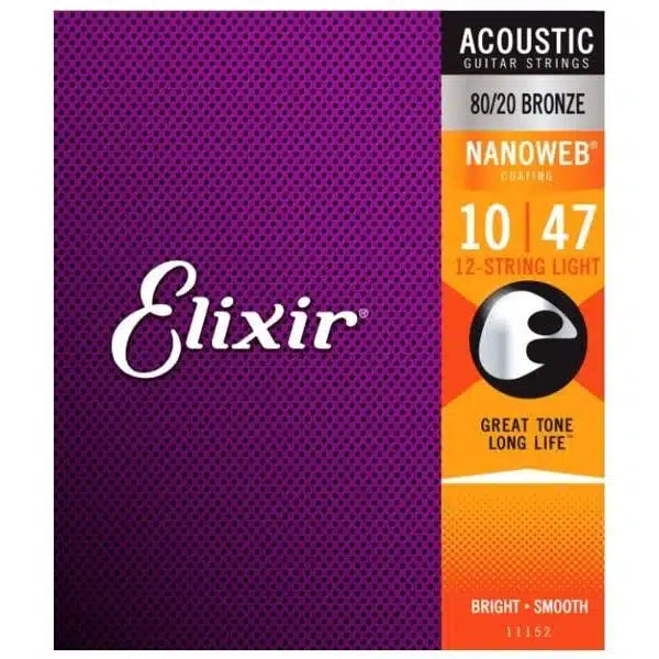 Elixir Nanoweb 80/20 Bronze 12-String Light 10-47