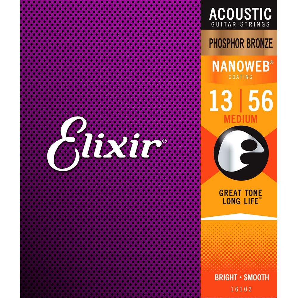 Elixir Nanoweb Phosphor Bronze Medium 13-56