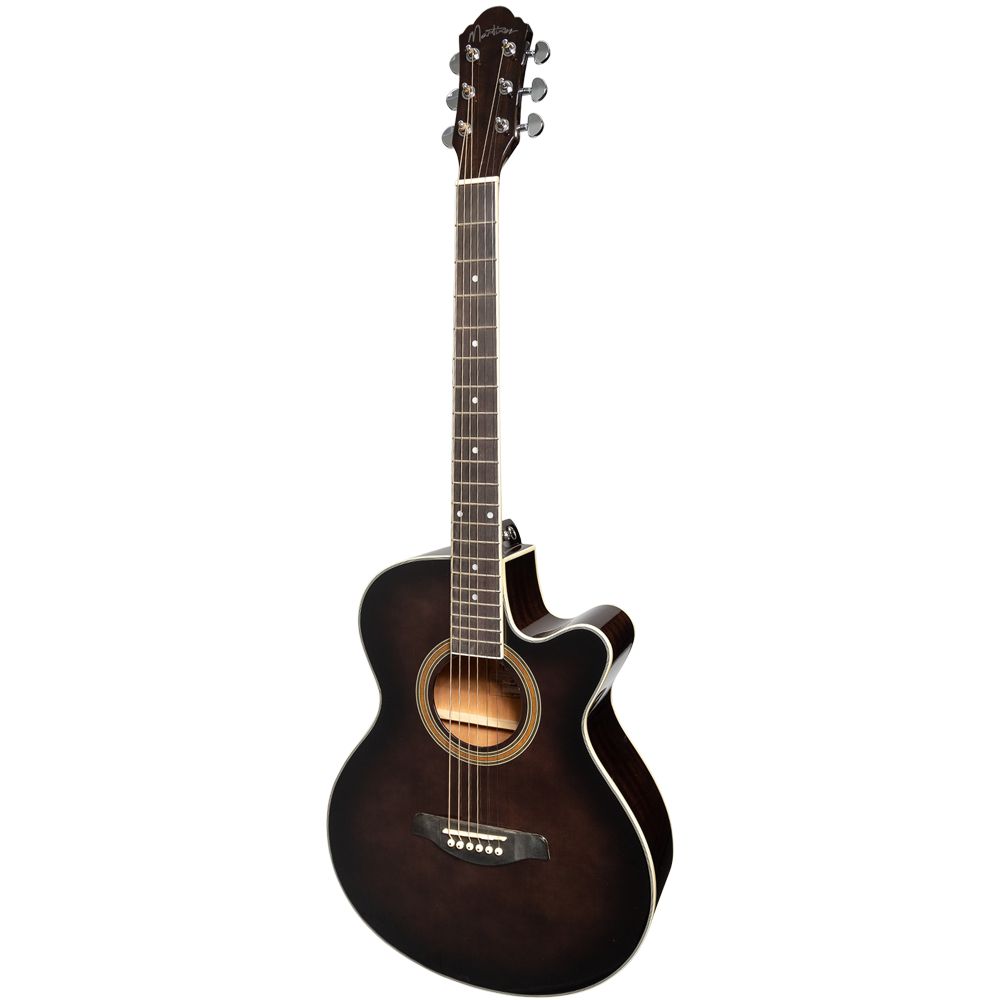 Martinez 41 Series Acoustic/Electric Guitar - Black Burst