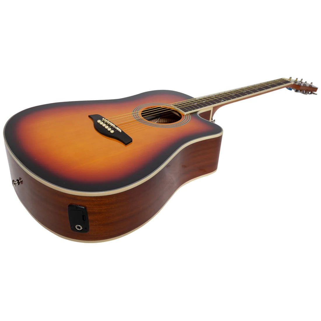 Martinez '41 Series' Dreadnought Acoustic Guitar (Gloss Tobacco Burst)
