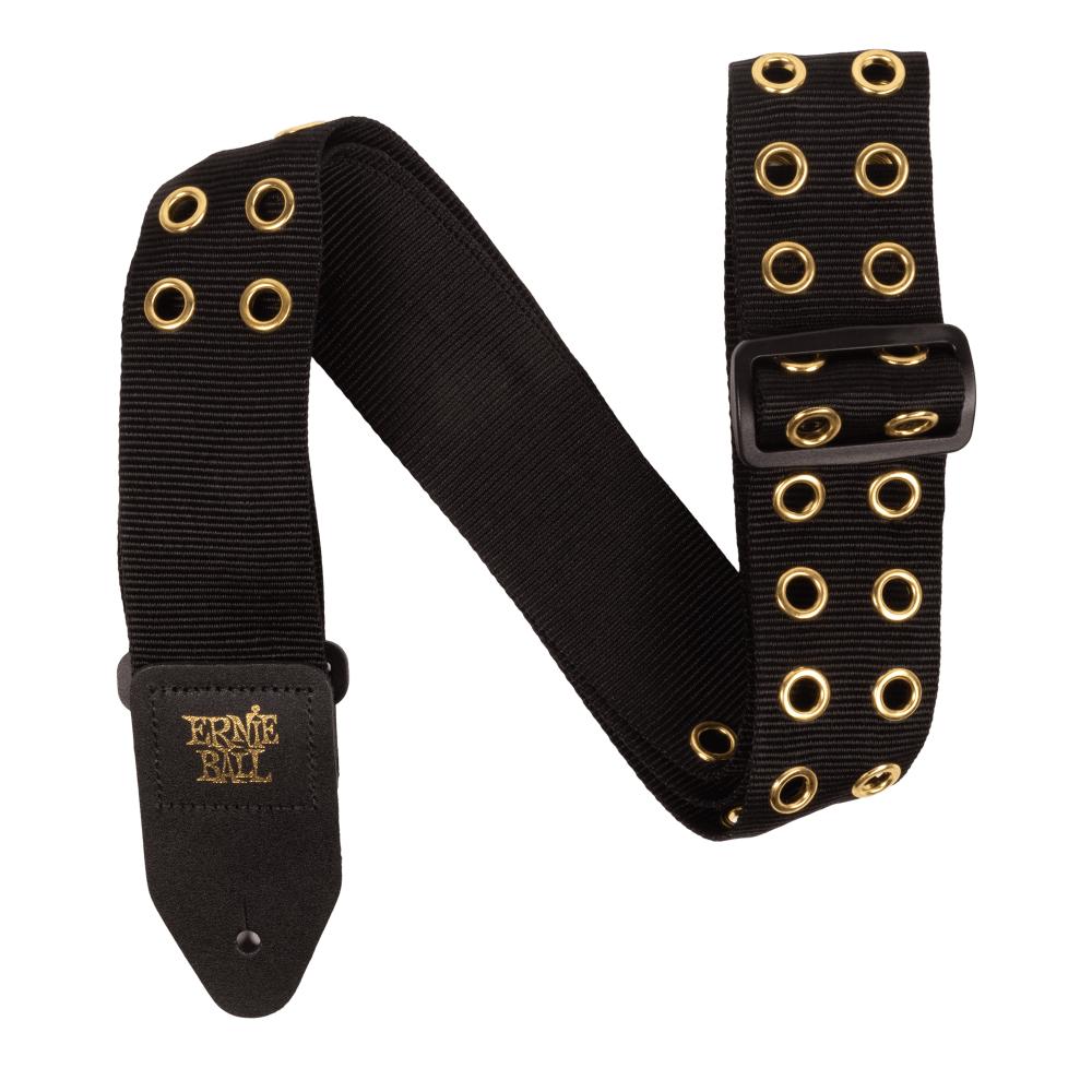 Premium Guitar Strap/Bass Strap - Hole Lotta Metal Gold