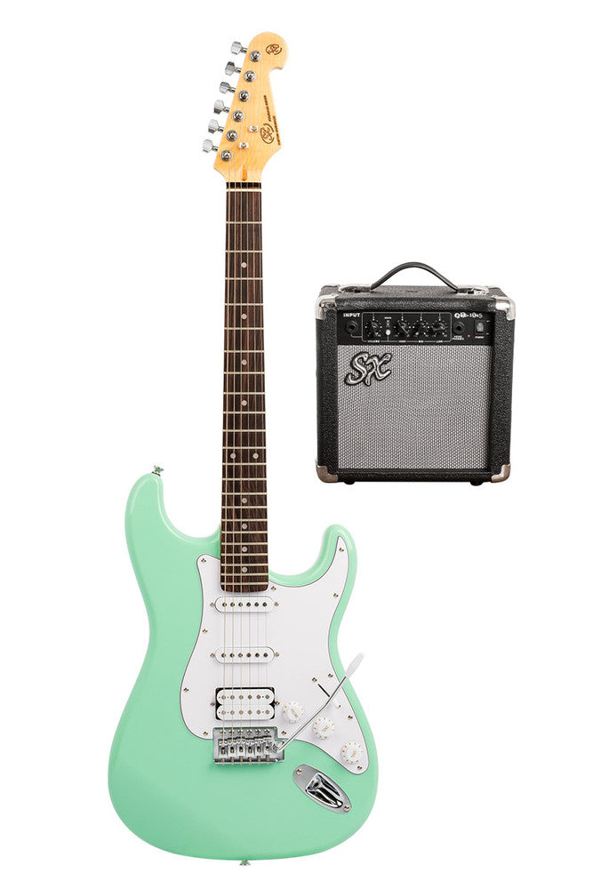 SX Electric Guitar Pack 4/4 Surf Green