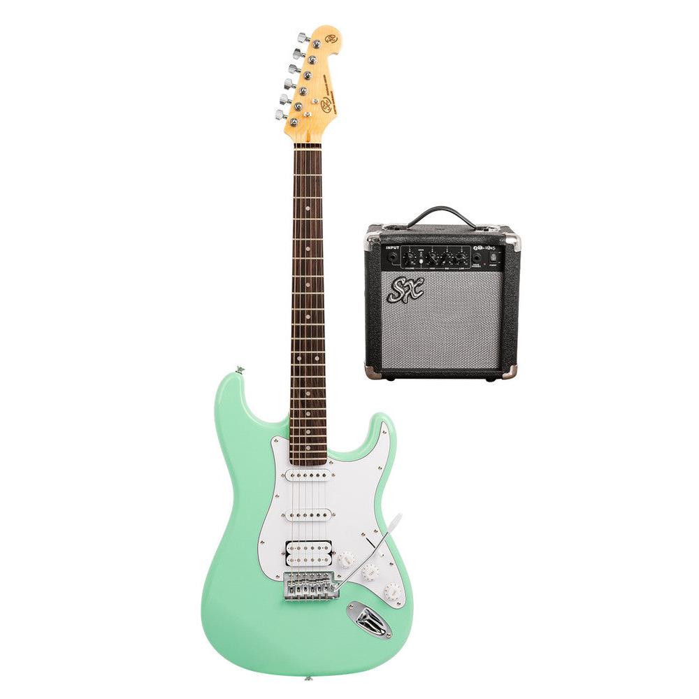 SX Electric Guitar Pack 4/4 Surf Green