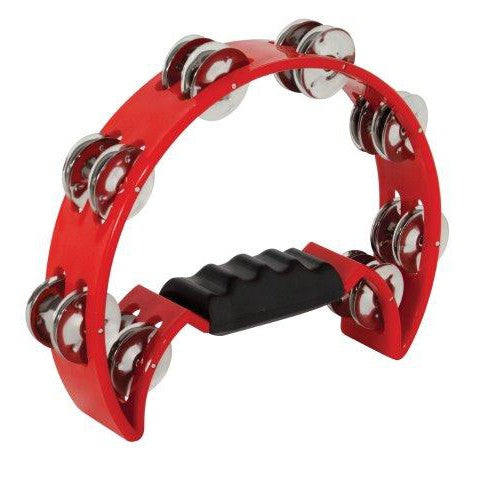 1/2 Moon Tambourine - Red