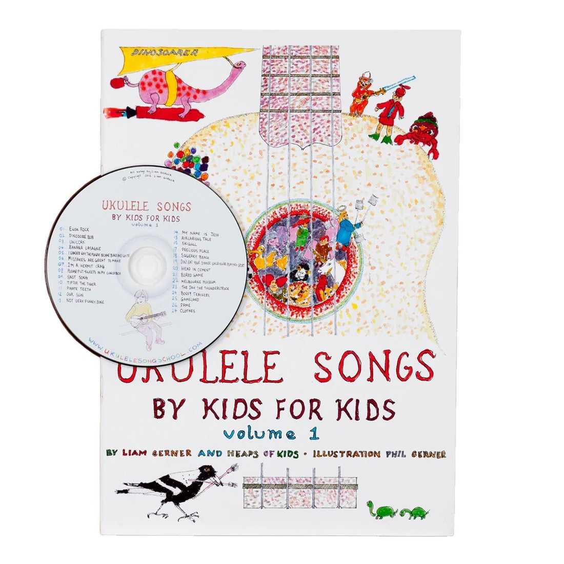UKULELE SONGBOOK FOR KIDS - 27 SONGS - UKULELE CHORD CHART AND PLAY ALONG CD - AUSTRALIAN MADE