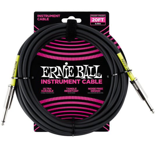 Ernie Ball 20' Instrument Cable Straight/Straight