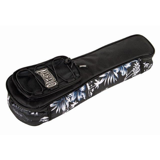 Mahalo Soprano Ukulele Heavy Duty Gig Bag - Black w/ Hawaii Pattern