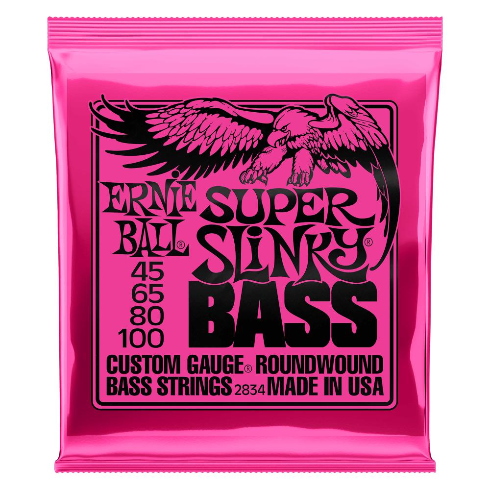 Ernie Ball Super Slinky Nickel Wound Electric Bass Strings 45-100