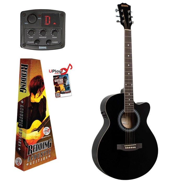 Redding Electric/Acoustic Guitar - Black