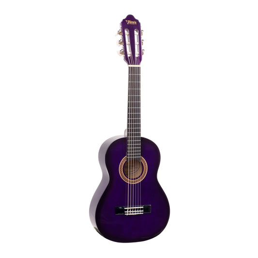 Valencia Beginner Nylon String Classical Guitar 3/4 Size - Purple