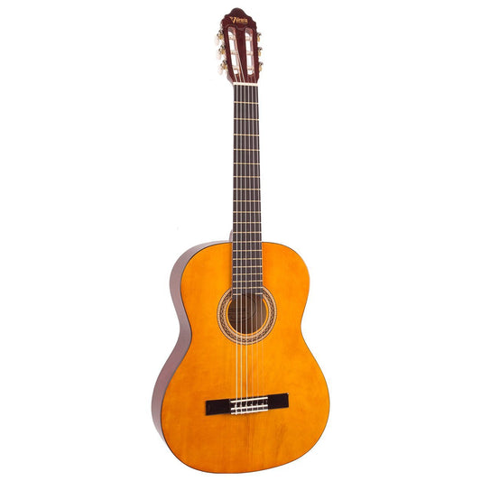 Valencia Beginner Nylon String Classical Guitar 4/4 Size - Natural