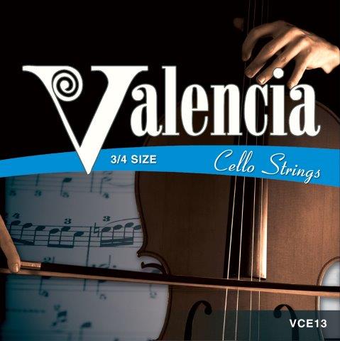 Valencia - 3/4 Cello Strings Steel Wound