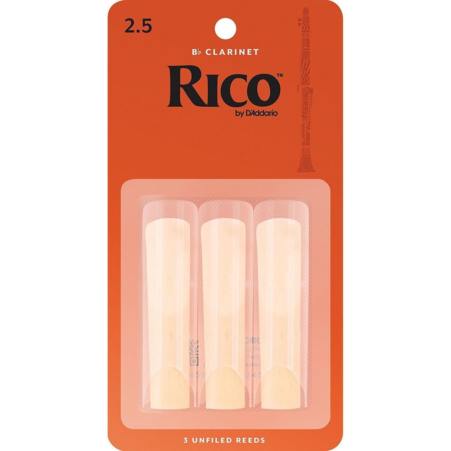 Rico by D'Addario Bb Clarinet Reeds - 2.5