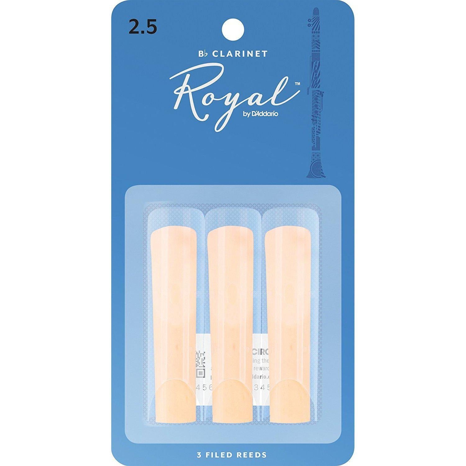 Royal by D'Addario Bb Clarinet Reeds - 2.5