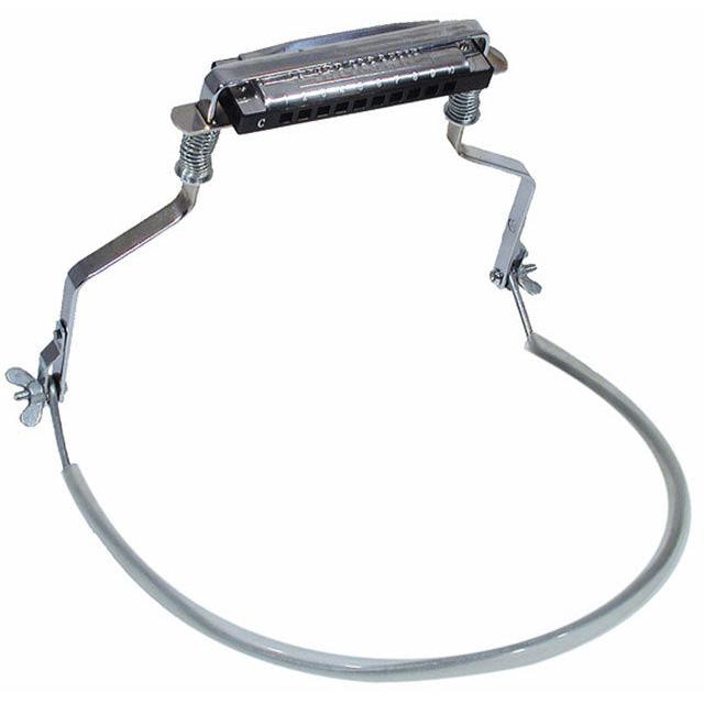 Hohner 10-Hole Diatonic Harmonica Holder with Plastic Coated Metal Neck Brace