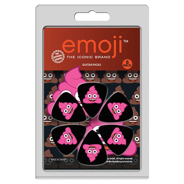Perris 6-Pack Licensed Emoji Pink Poop Guitar Picks Pack