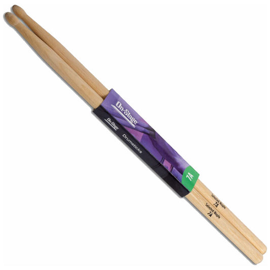 On Stage Maple 7A Wood Tip Drum Sticks