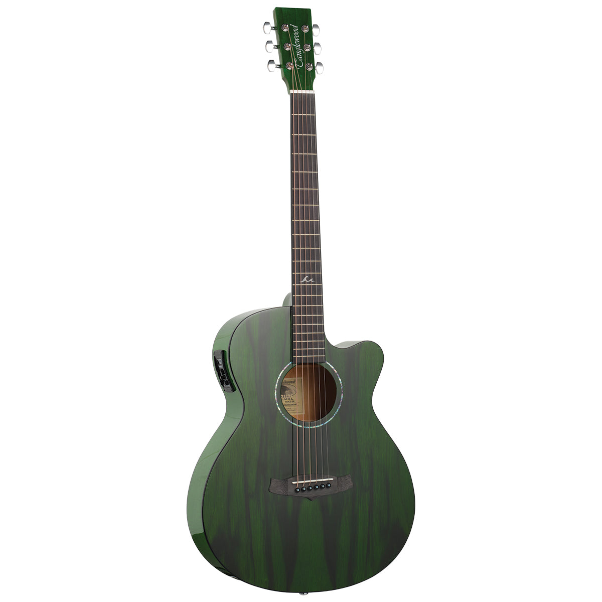 Tanglewood Azure Super Folk CE Pacific Walnut Top Green