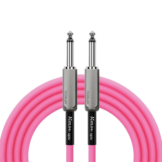 Kirlin 10ft Glow Guitar Cable Pink (Rose Glow)