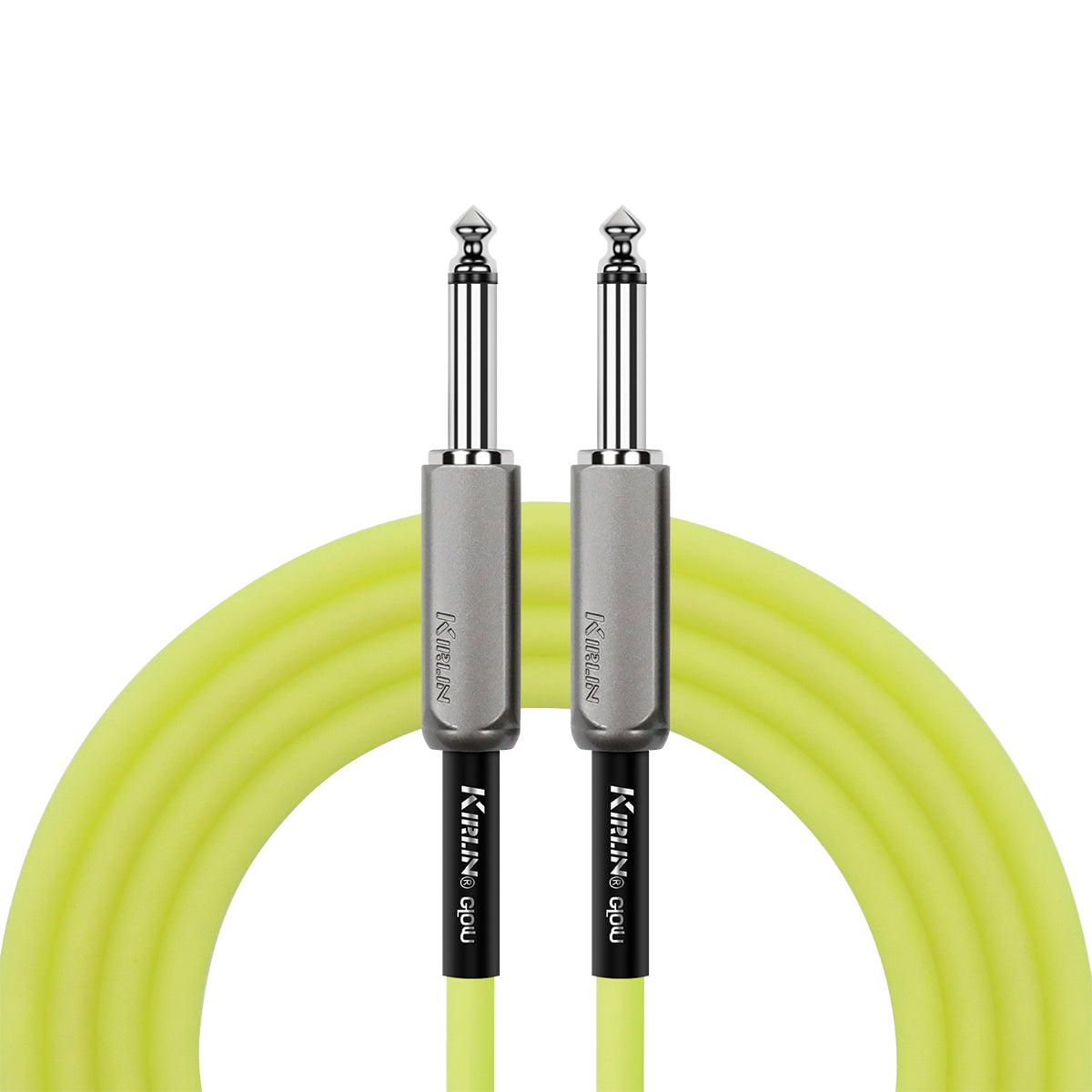 Kirlin 10ft Glow Guitar Cable Yellow (Solar Pop)