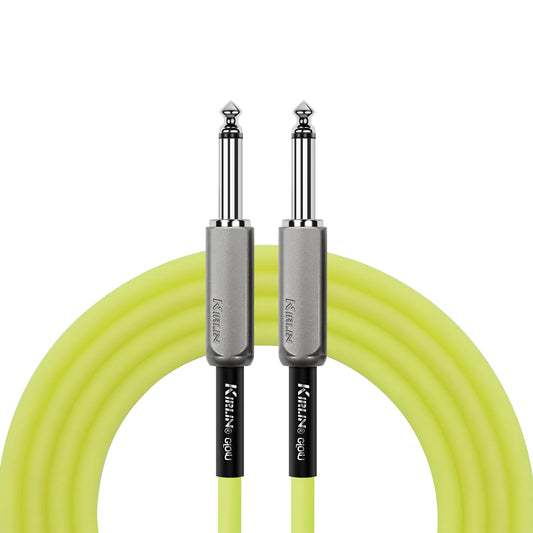 Kirlin 10ft Glow Guitar Cable Yellow (Solar Pop)