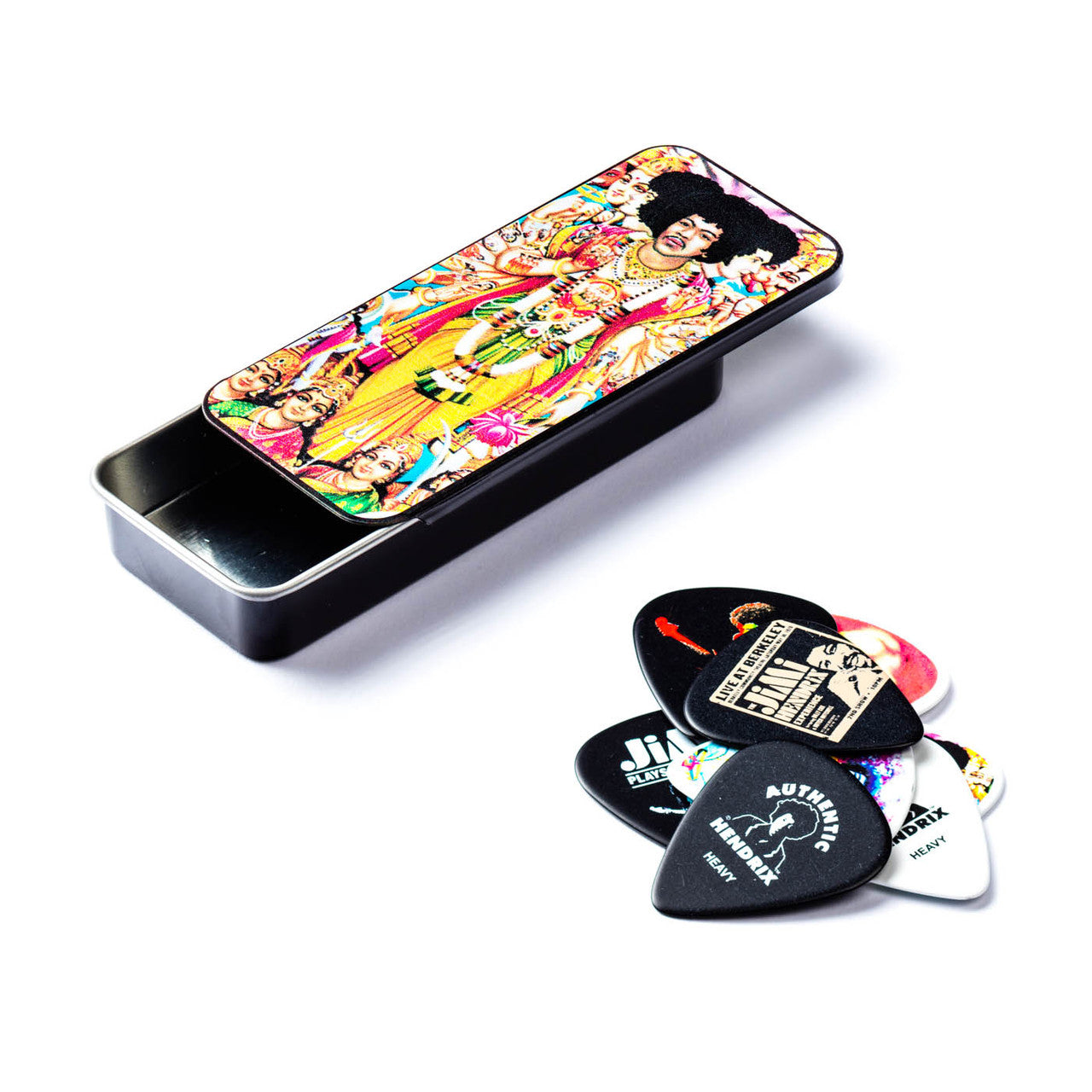 Hendrix Pick Tin - Bold As Love - Celluloid Med Q/P12