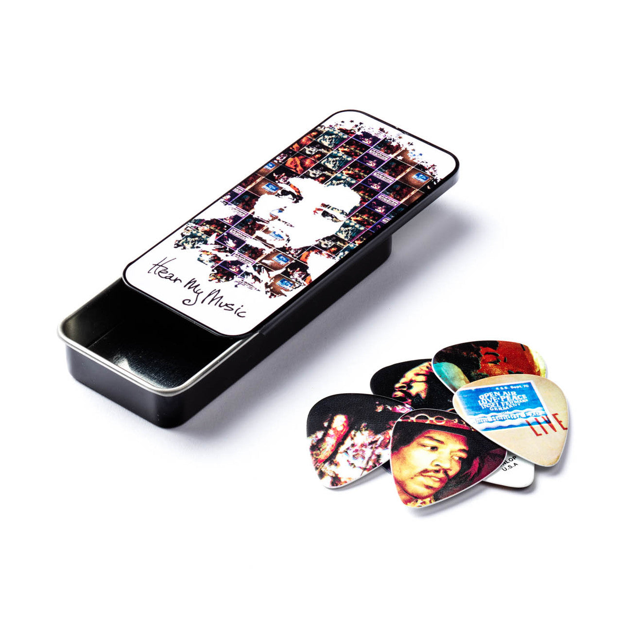 Hendrix Pick Tin - Hear My Music - Celluloid Q/P12