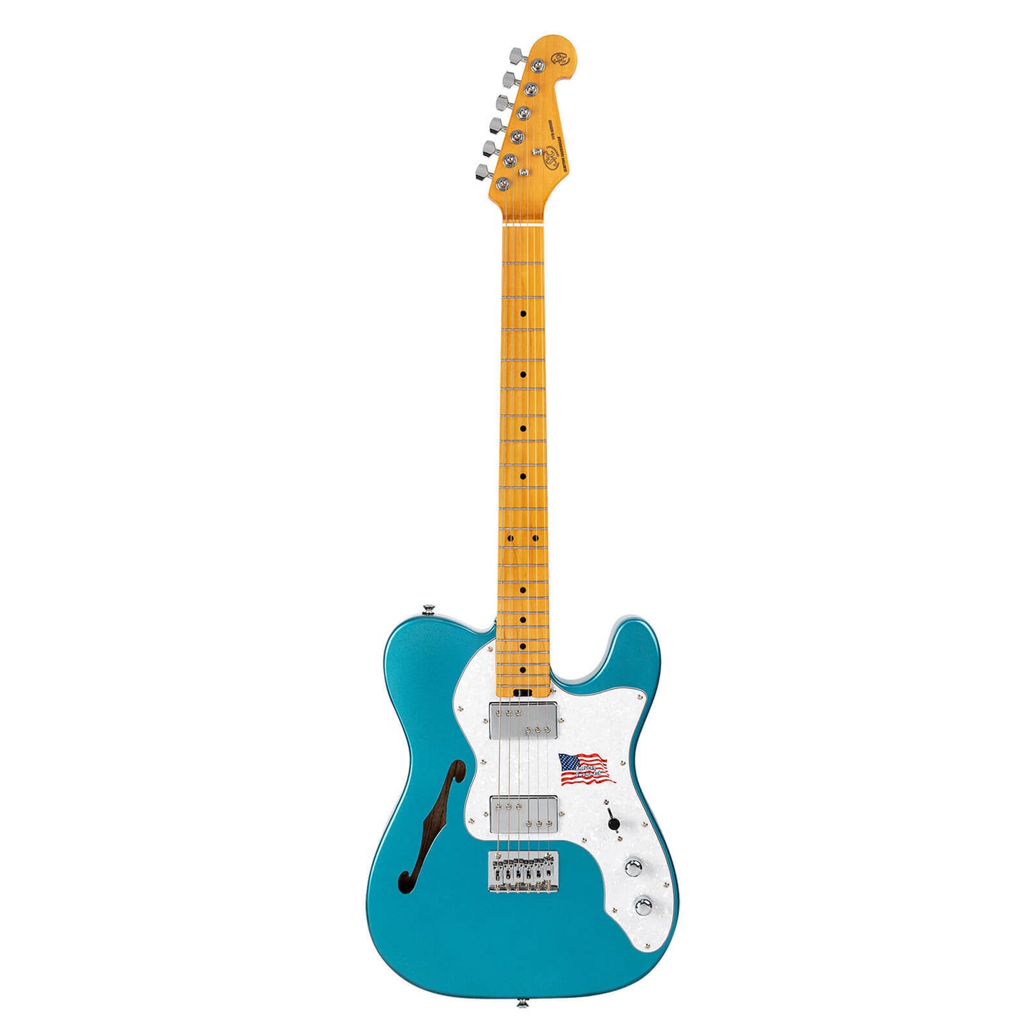 SX Thinline TL Style Electric Guitar - Lake Placid Blue