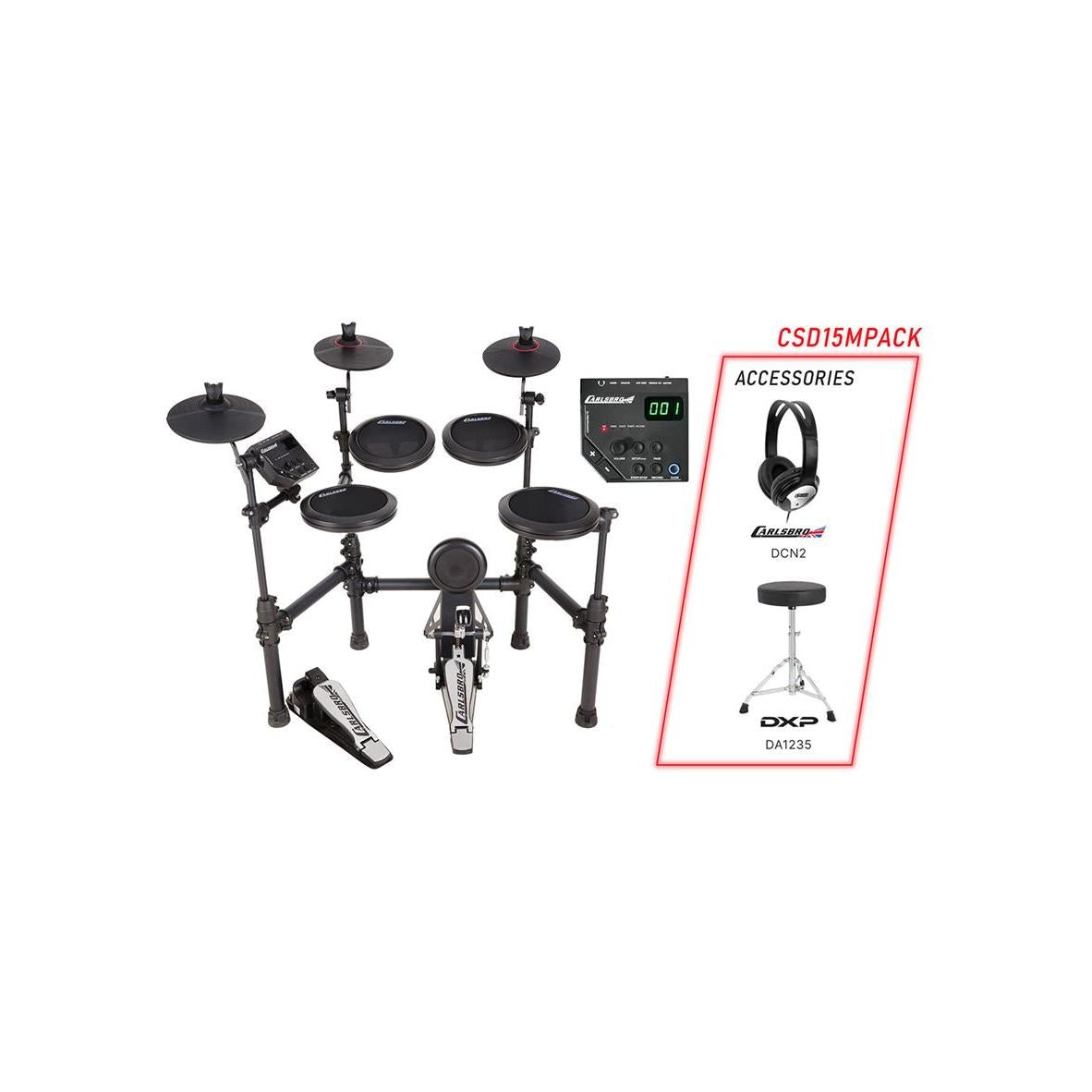 Carlsbro CSD15M 5 Piece Elect Drum Kit Pack