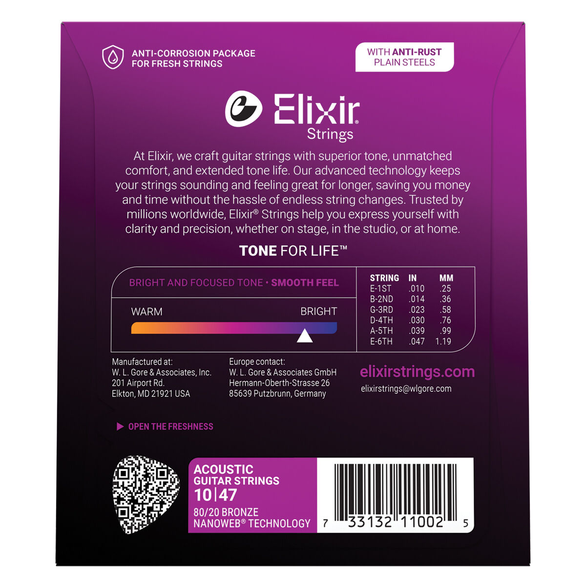 Elixir 80/20 Nanoweb Extra Light 10-47