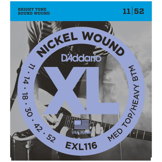 D'Addario EXL116 Nickel Wound Medium Top/Heavy Bottom 11-52