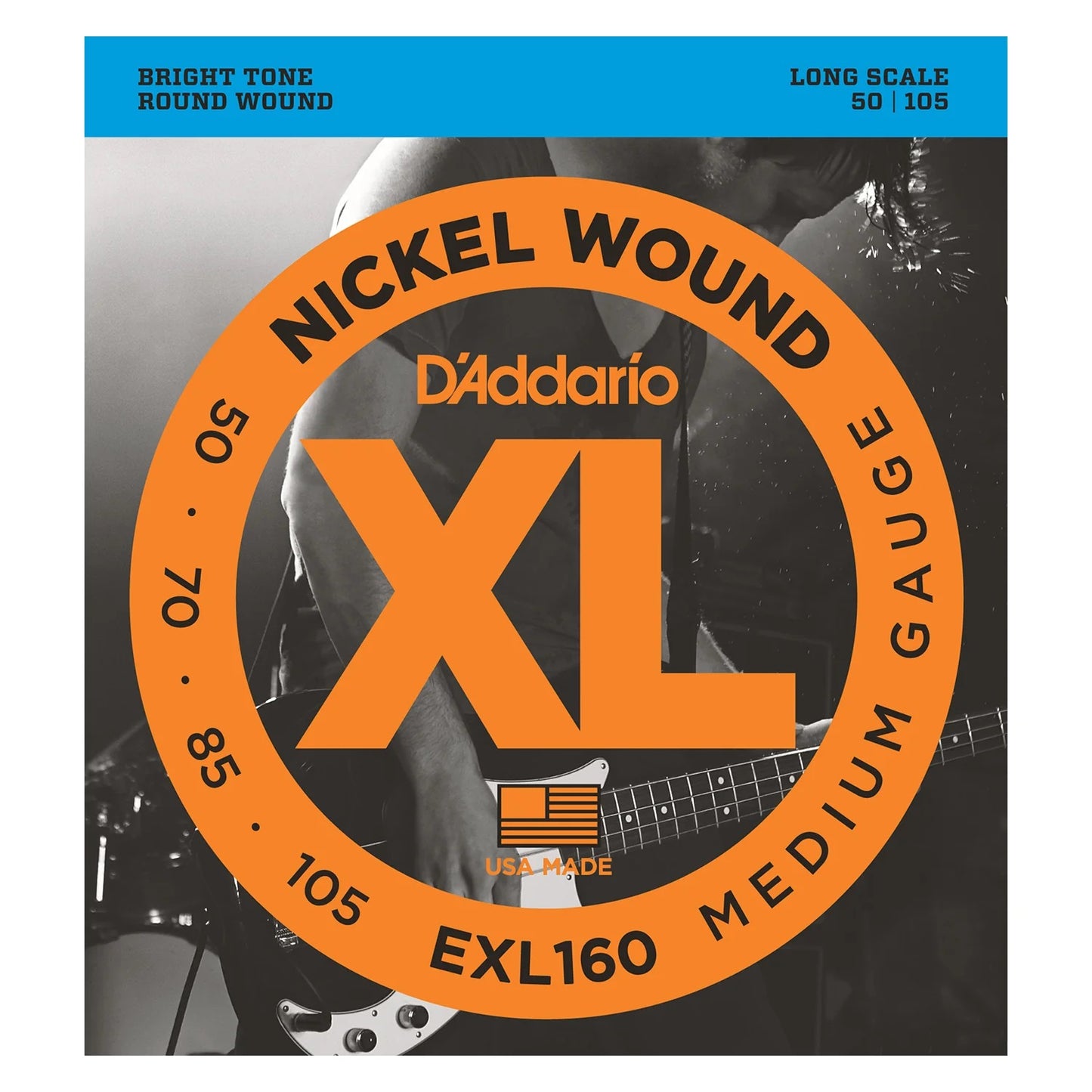 D'Addario - EXL160 Nickel Wound Bass Strings  50 - 105