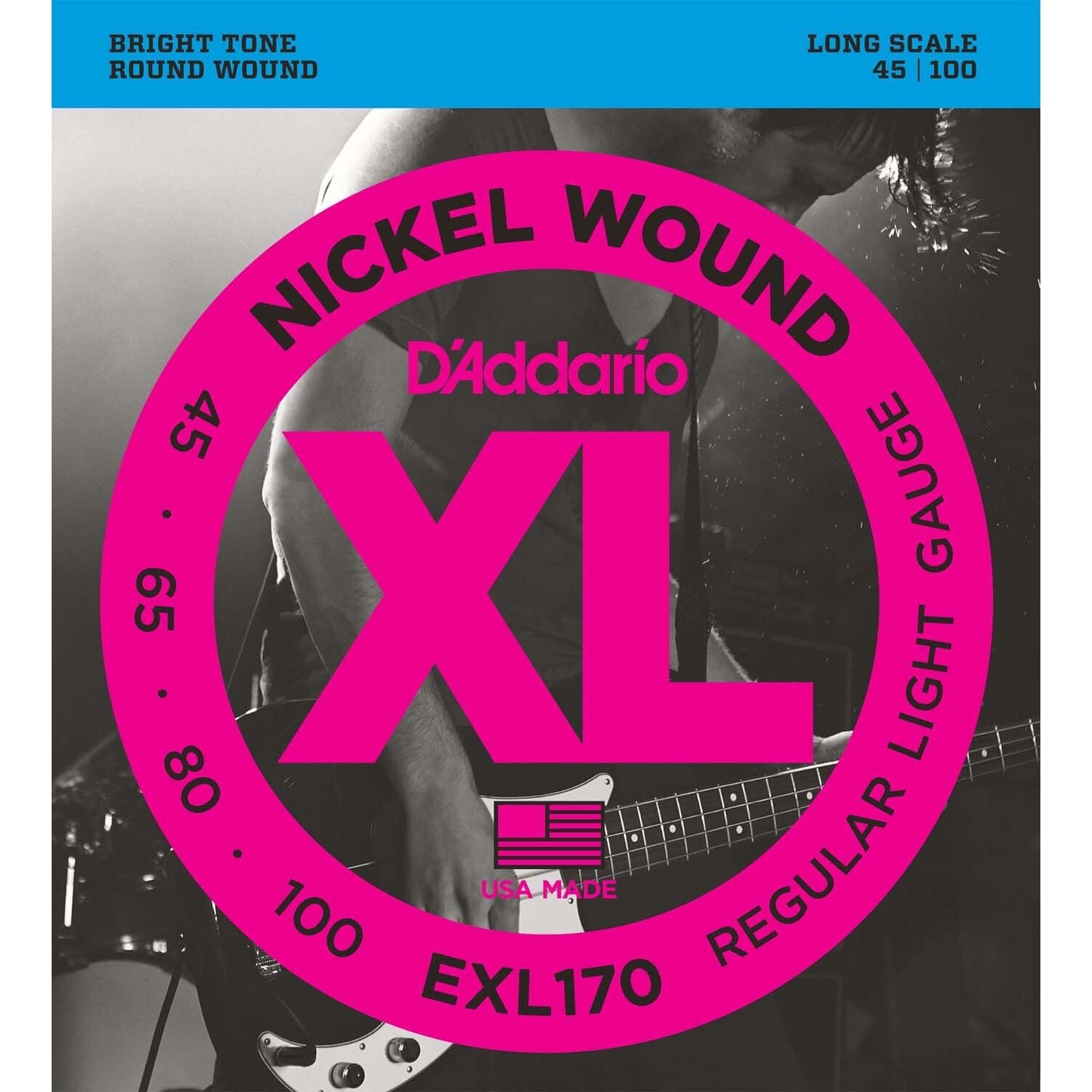 D'Addario - EXL170 Nickel Wound Bass Strings  45 - 100