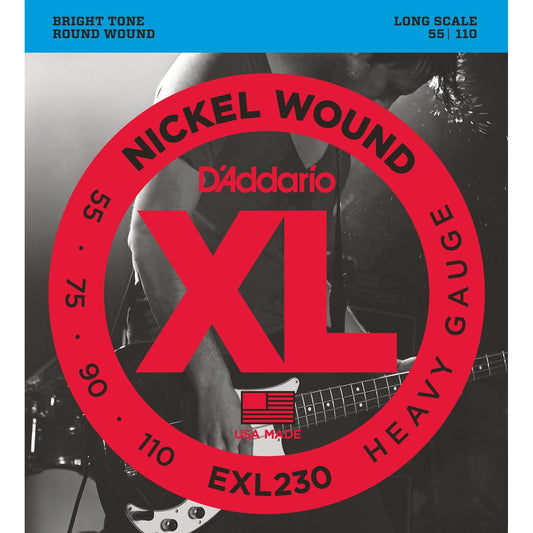D'Addario - EXL230 Nickel Wound Bass Strings  55 - 110