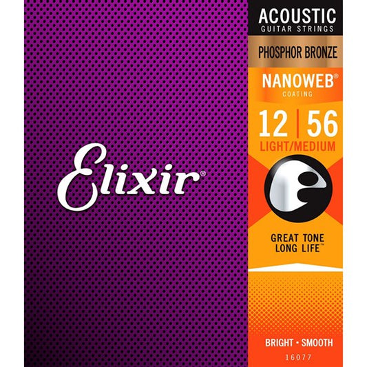 Elixir - Acoustic Phosphor Bronze Nanoweb Medium 12-56