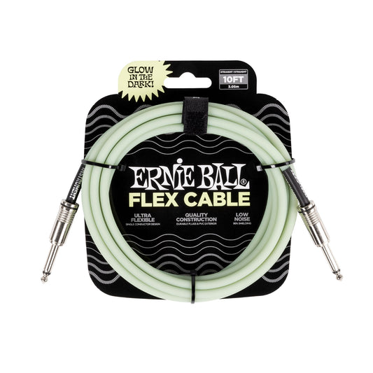 Ernie Ball 10ft Glow in the Dark Flex Cable