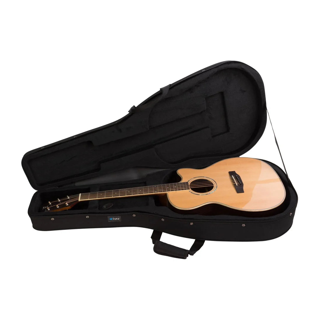 Fretz Shaped Dreadnought Acoustic Guitar Case Polyfoam (Black)
