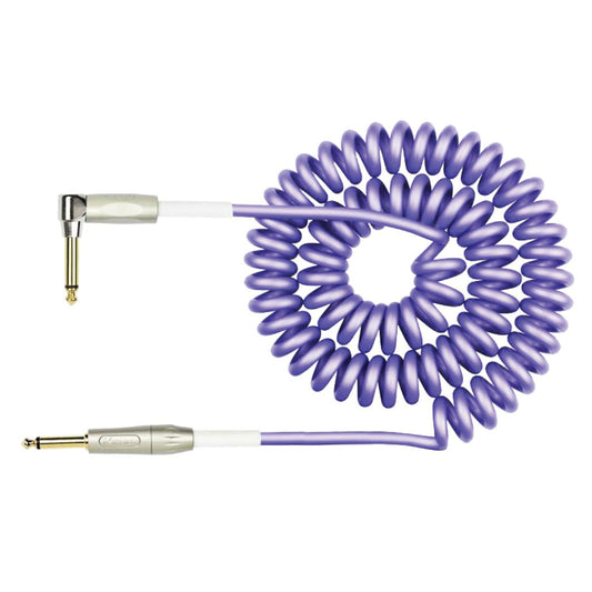 Kirlin 30ft Premium Coil Guitar Cable - Purple