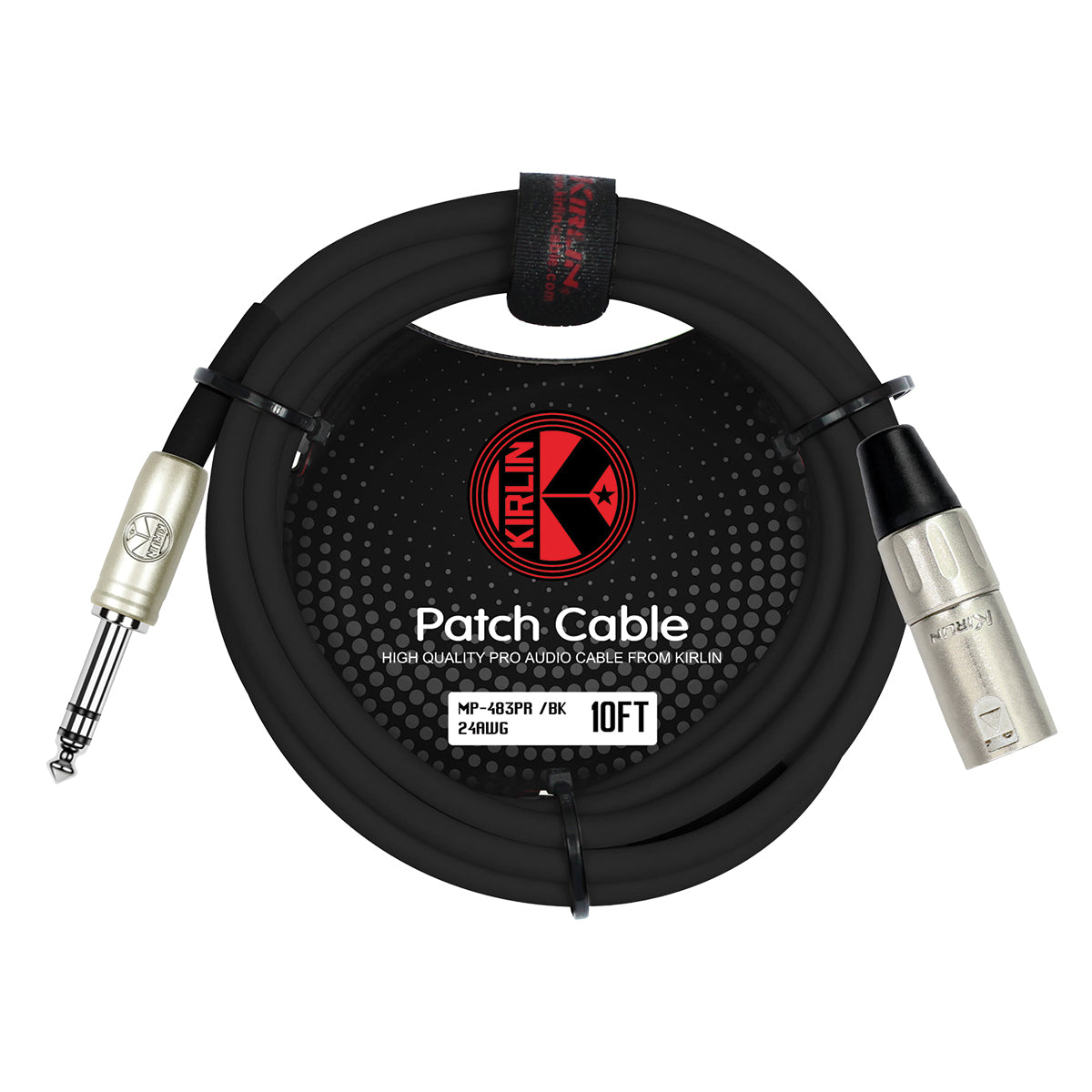 Kirlin KMP483PR-10  10FT Male XLR - 6.5 Stereo Jack Cable