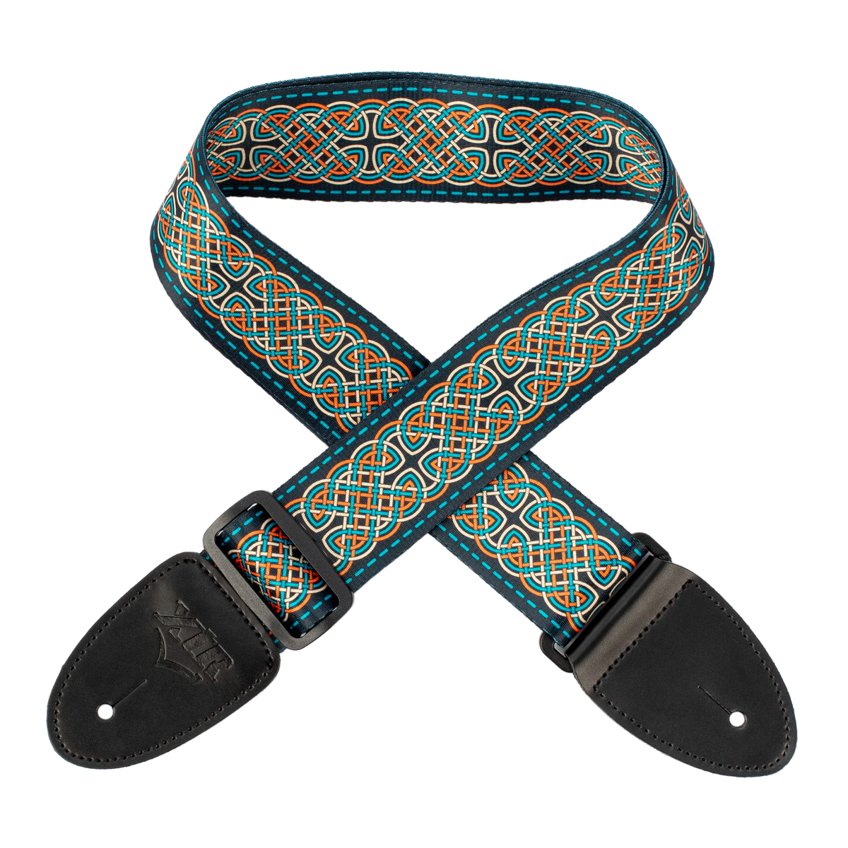 XTR 2" Blue, Gold, Red Celtic Series Guitar Strap LS411