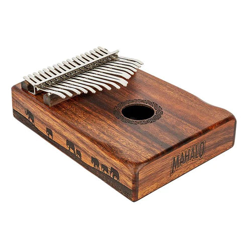 Mahalo 17-Note Wooden Kalimba, Traditional 'African Landscape'