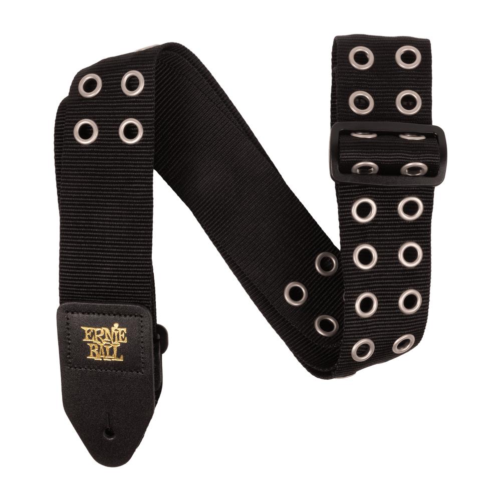 Premium Guitar Strap/Bass Strap - Hole Lotta Metal Silver