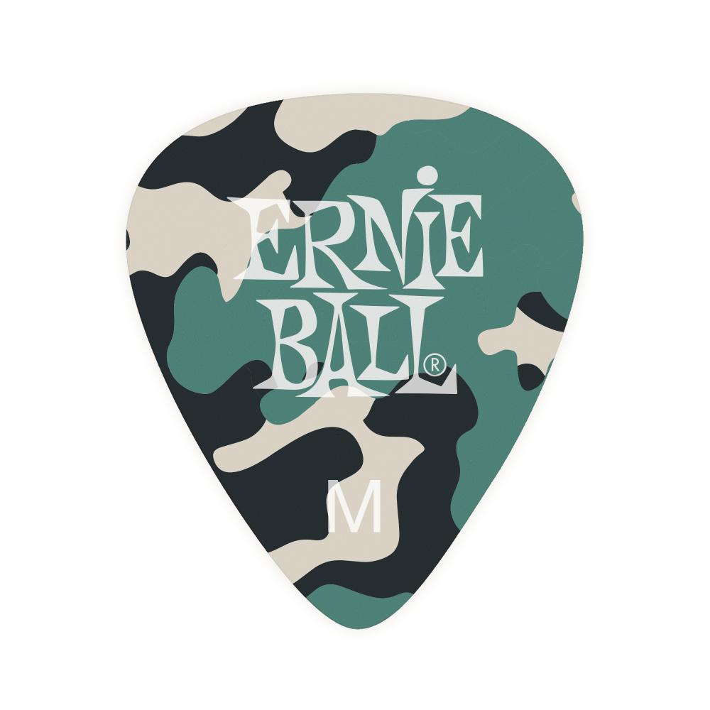 Ernie Ball Camouflage Cellulose Acetate Picks 12 Pack - Medium