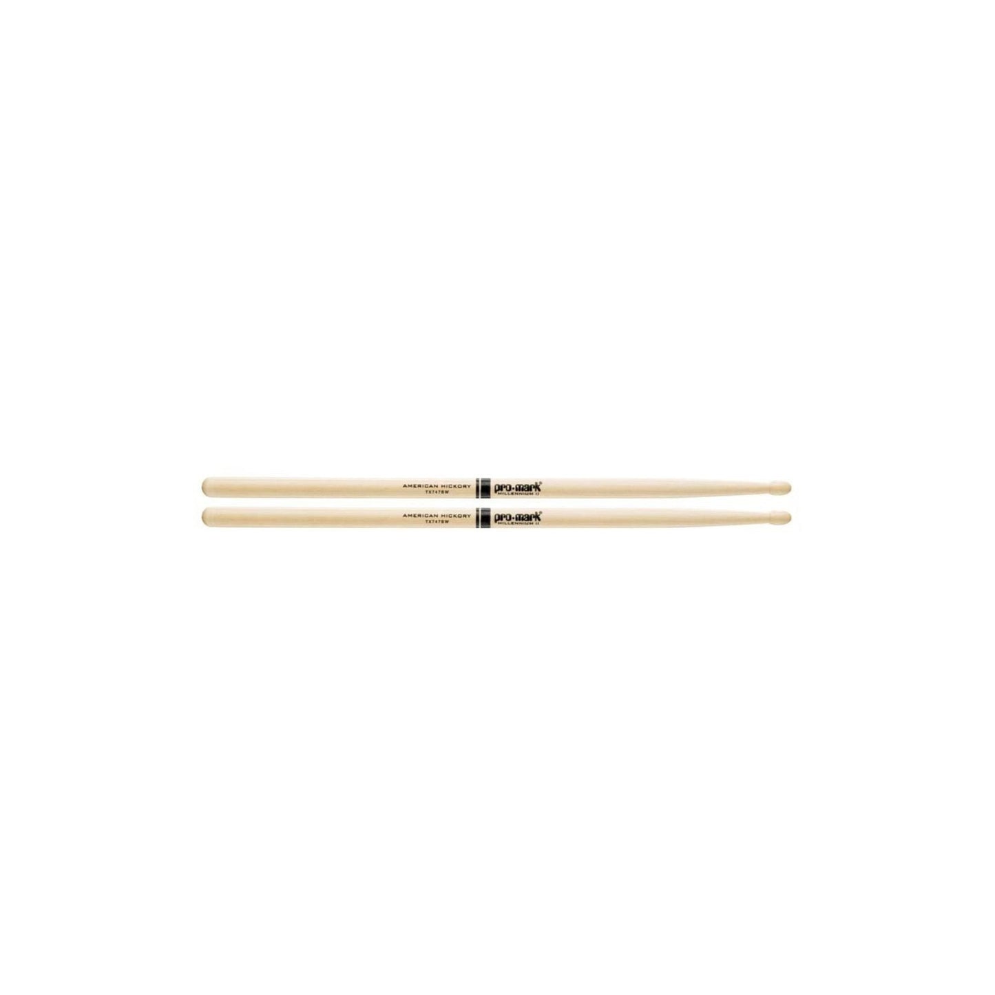 Promark 747 Wood Tip - Rock American Hickory Drumsticks