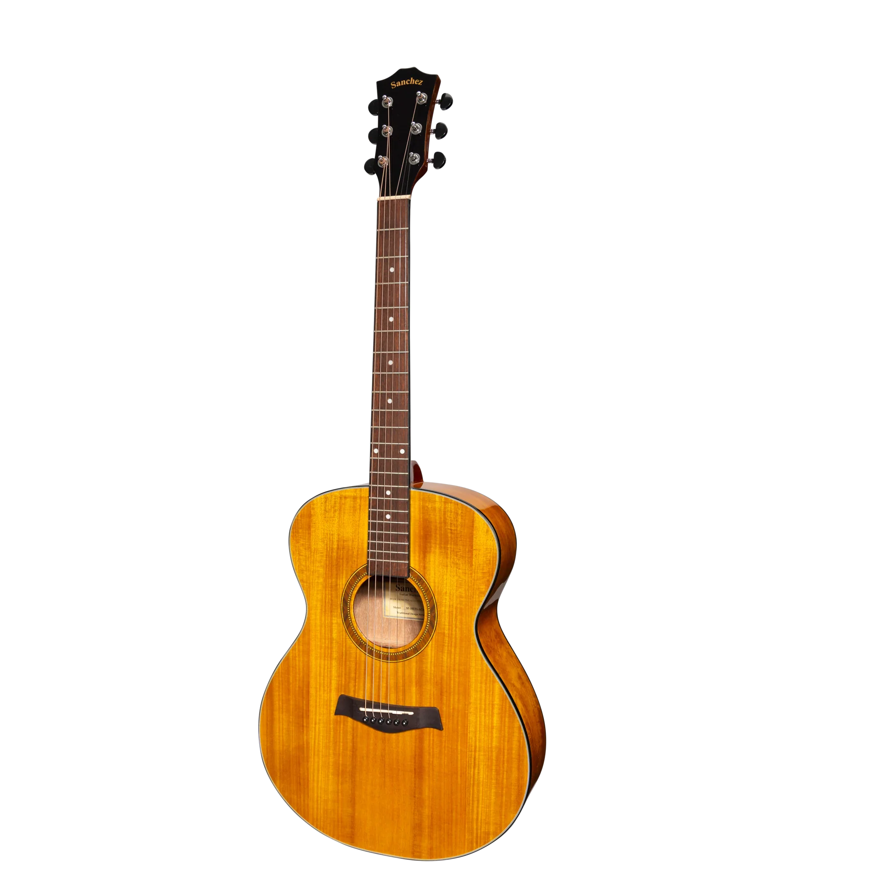 Sanchez Small Body Acoustic/Electric Guitar Acacia (Gloss)