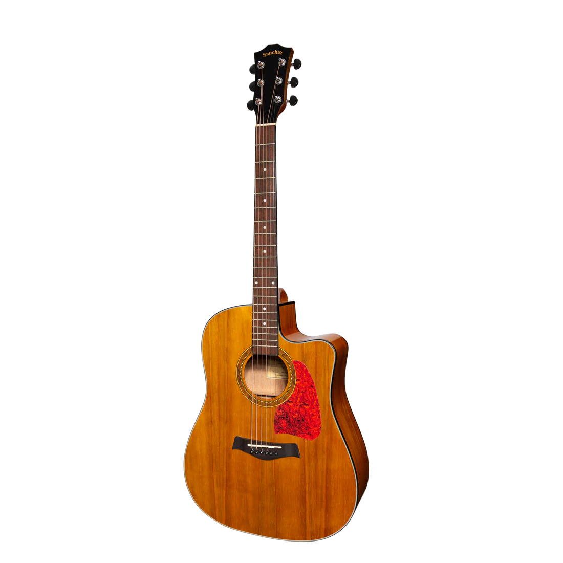 Sanchez Acoustic-Electric Dreadnought Cutaway Guitar Gloss (Acacia)